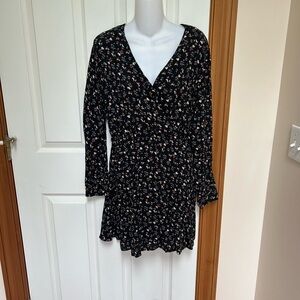Monoprix Femme Dress Floral Long Sleeves Sz 42 US Sz 10-12